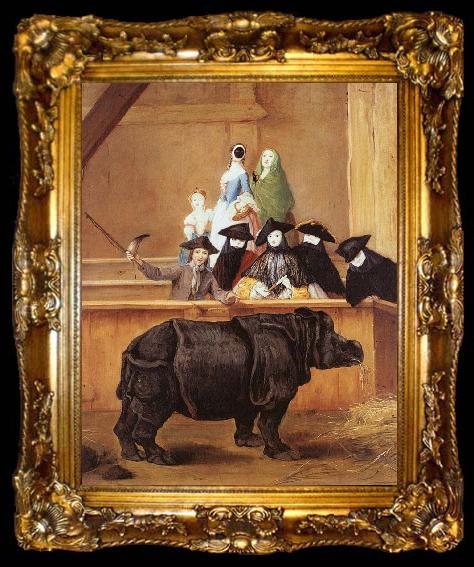 framed  Pietro Longhi The Rhinoceros, ta009-2